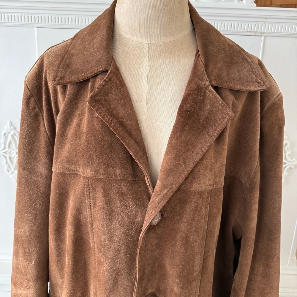 Vintage Brown Suede Shirt Jacket - Picture 3 of 15